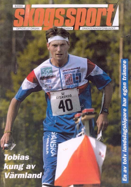 Tobias på omslaget av Skogssport 2003