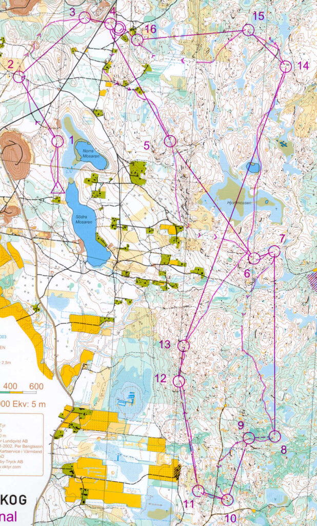 Tobias Noborns vinnande vägval i vildmarken nordost om Karlstad.